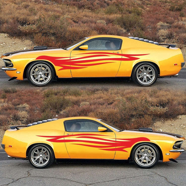 2 PCS/Set D-926 Fire Totem Pattern Car Modified Decorative Sticker(Red)