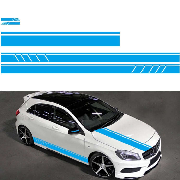 D-930 Lines Pattern Car Modified Decorative Sticker(Blue)