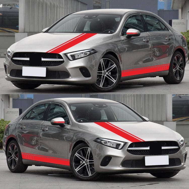 D-930 Lines Pattern Car Modified Decorative Sticker(Red)