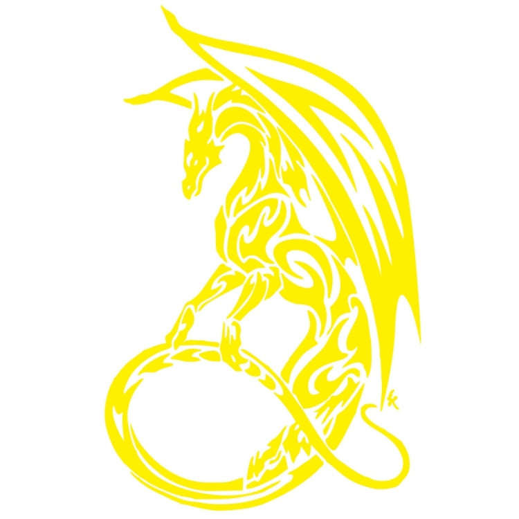 D-931 Pterosaur Pattern Car Modified Decorative Sticker(Yellow)