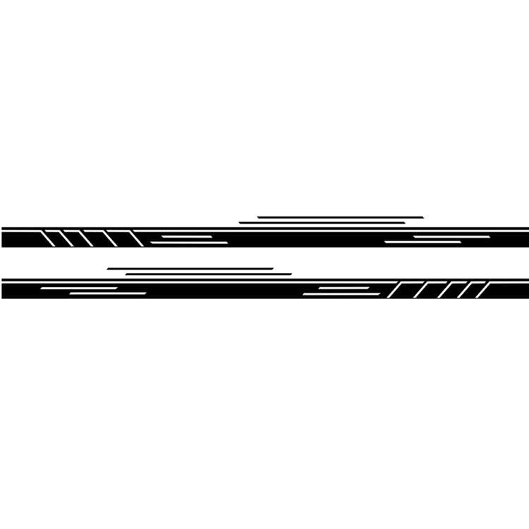 2 PCS/Set D-932 Stripe Pattern Car Modified Decorative Sticker(Black)