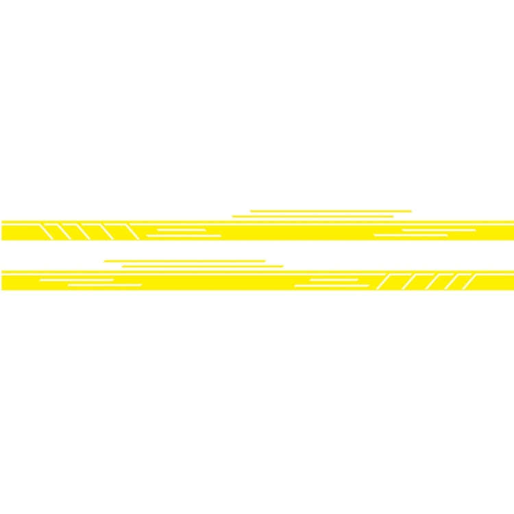 2 PCS/Set D-932 Stripe Pattern Car Modified Decorative Sticker(Yellow)