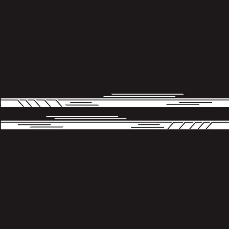 2 PCS/Set D-932 Stripe Pattern Car Modified Decorative Sticker(White)