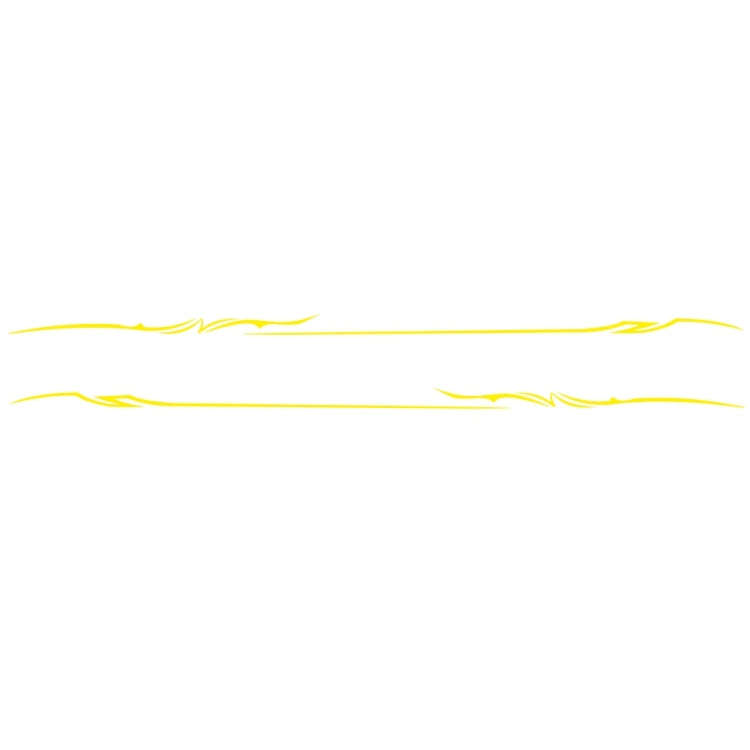 2 PCS/Set D-933 Lightning Pattern Car Modified Decorative Sticker(Yellow)