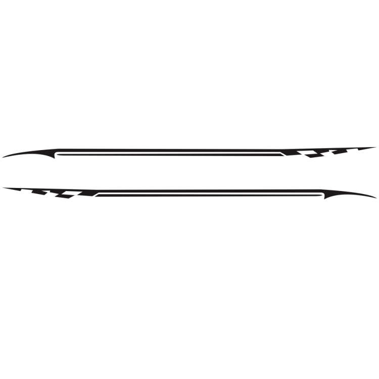 2 PCS/Set D-934 Waistline Pattern Car Modified Decorative Sticker(Black)