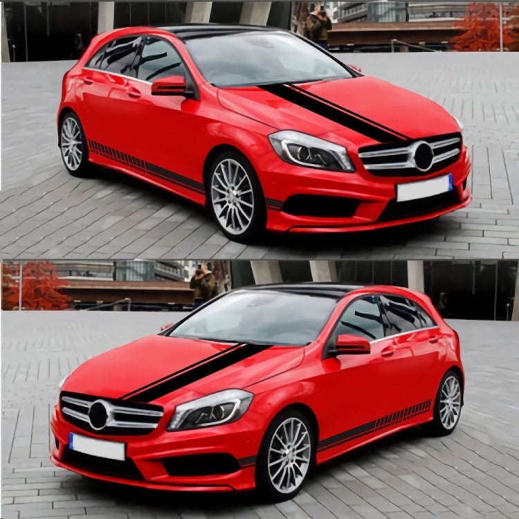 D-936 Stripe Pattern Car Modified Decorative Sticker(Black)
