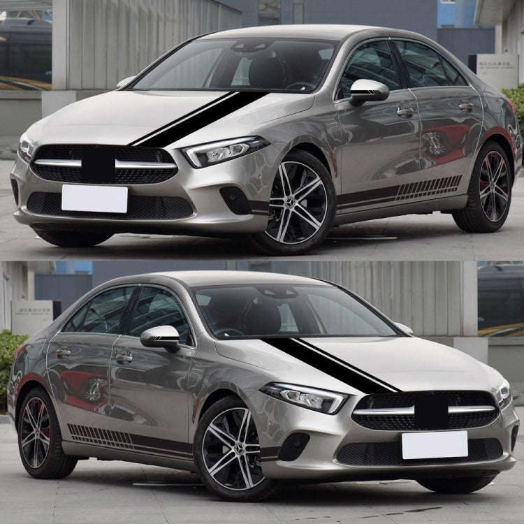 D-936 Stripe Pattern Car Modified Decorative Sticker(Black)