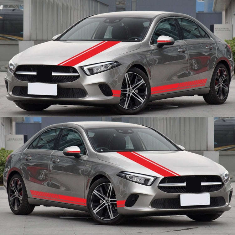D-936 Stripe Pattern Car Modified Decorative Sticker(Red)