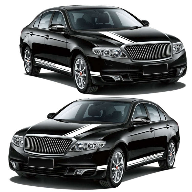 D-936 Stripe Pattern Car Modified Decorative Sticker(White)