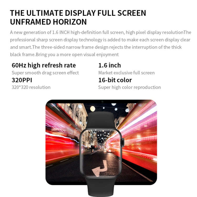 HW18 1.6 inch TFT Screen Smart Watch, Support Bluetooth Call / 3D Dynamic UI Interaction(Black)