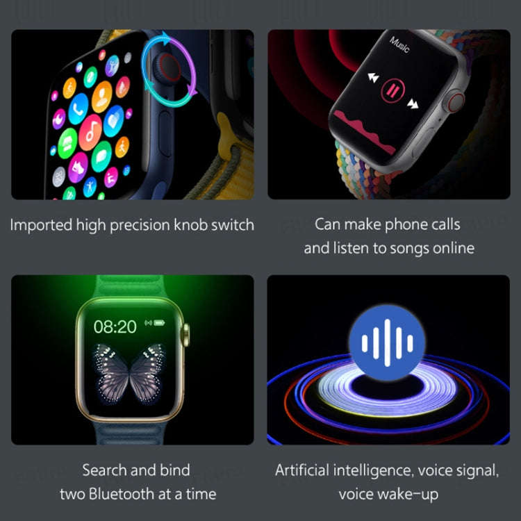 T900 PRO MXA 1.92 inch LCD Screen Smart Watch, Support Bluetooth Call / Multiple Sports Modes(Black)