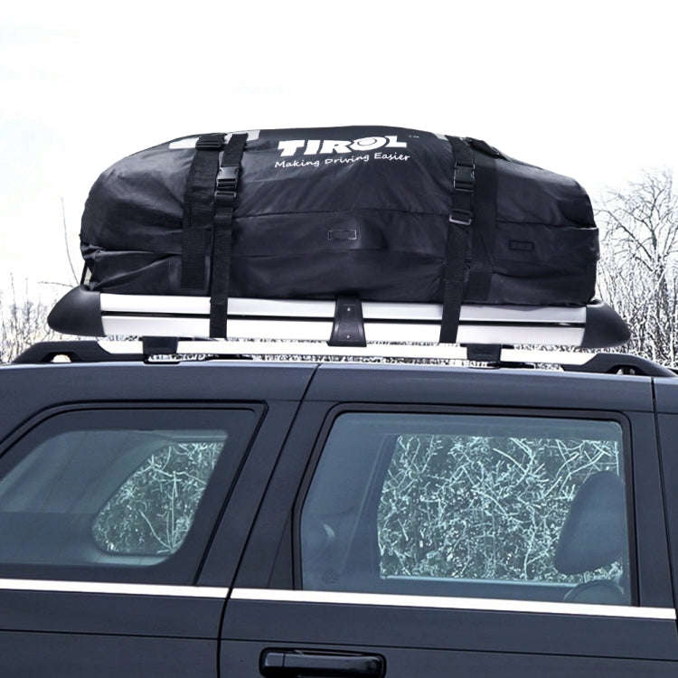 TIROL T24528 15 Cubic Foot Car Universal Rainproof Roof Luggage Outdoor Camper Roof Bag