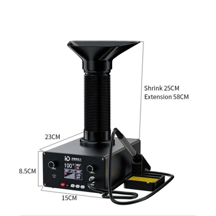 TBK D-201 2 in 1 Intelligent Constant Temperature Soldering Iron With Solder Smoking Absorber Too...