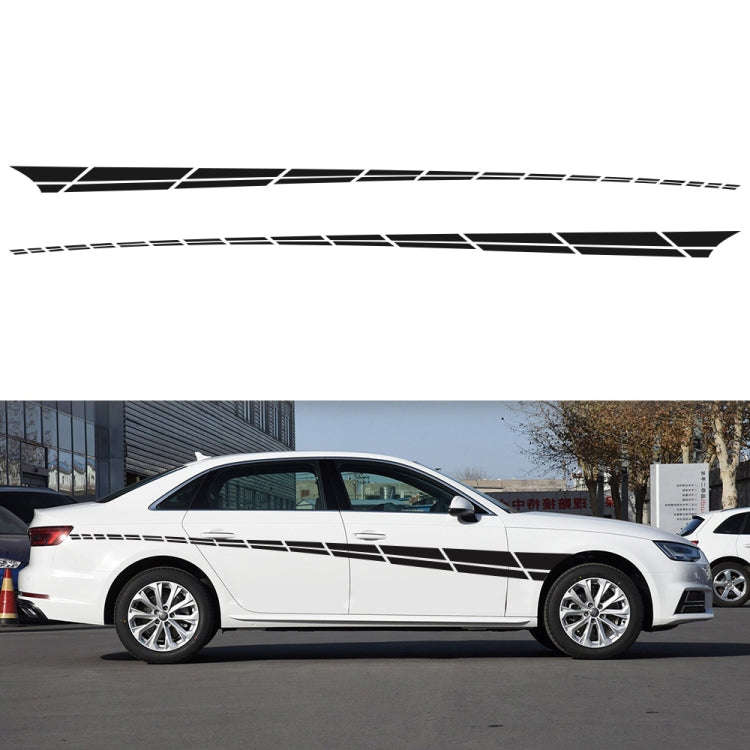 2 PCS/Set D-961 Checkered Flag Pattern Car Modified Decorative Sticker(Black)