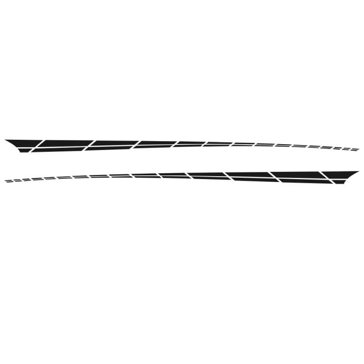 2 PCS/Set D-961 Checkered Flag Pattern Car Modified Decorative Sticker(Black)