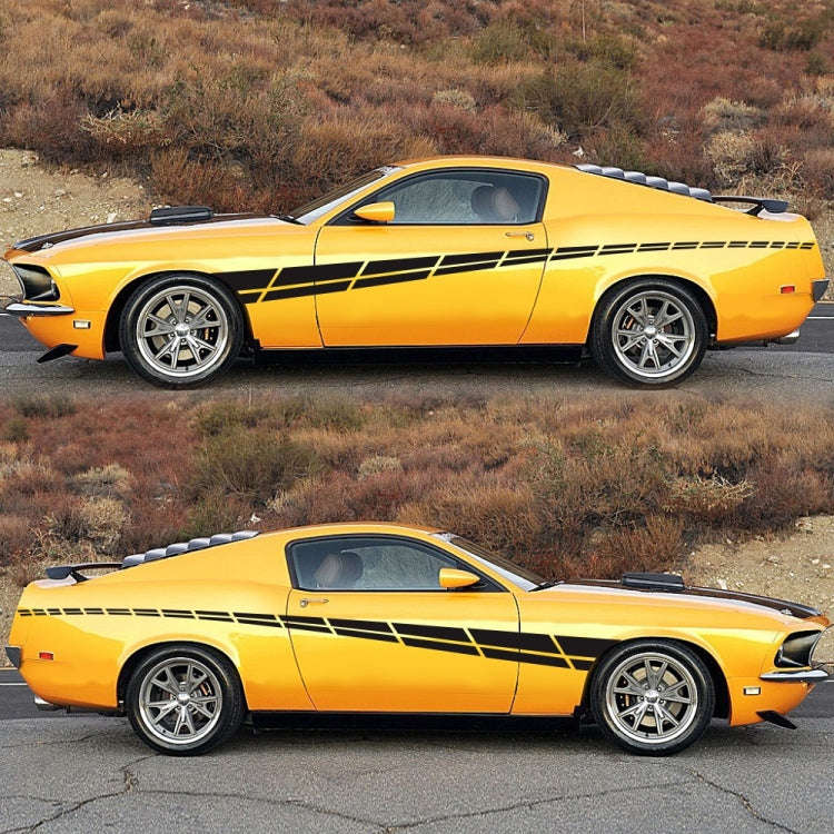 2 PCS/Set D-961 Checkered Flag Pattern Car Modified Decorative Sticker(Black)