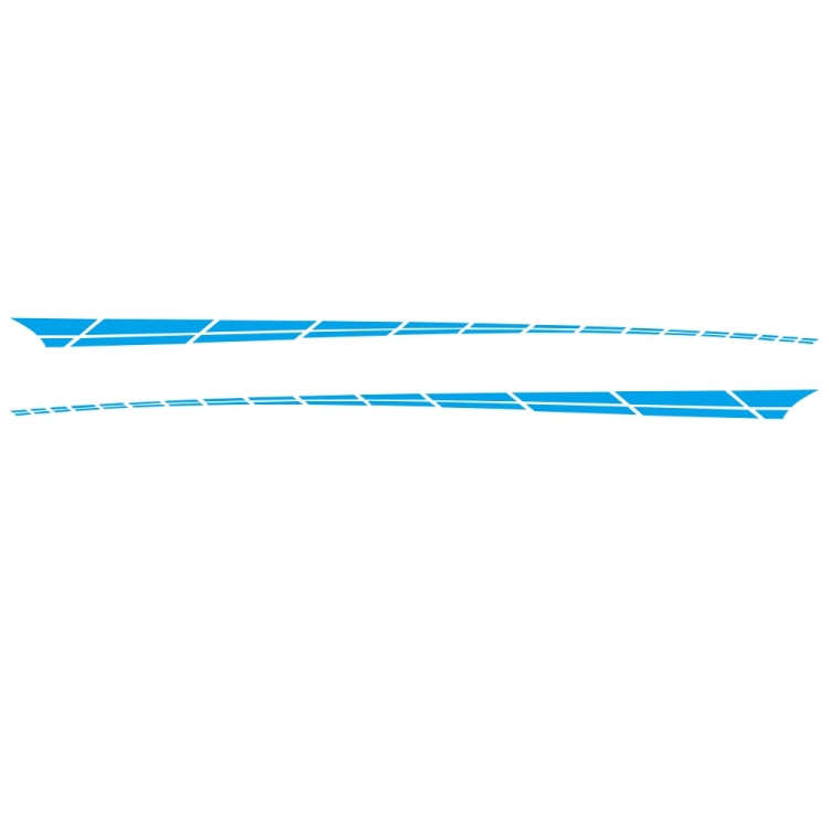 2 PCS/Set D-961 Checkered Flag Pattern Car Modified Decorative Sticker(Blue)
