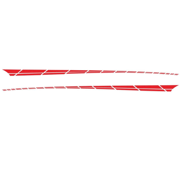 2 PCS/Set D-961 Checkered Flag Pattern Car Modified Decorative Sticker(Red)