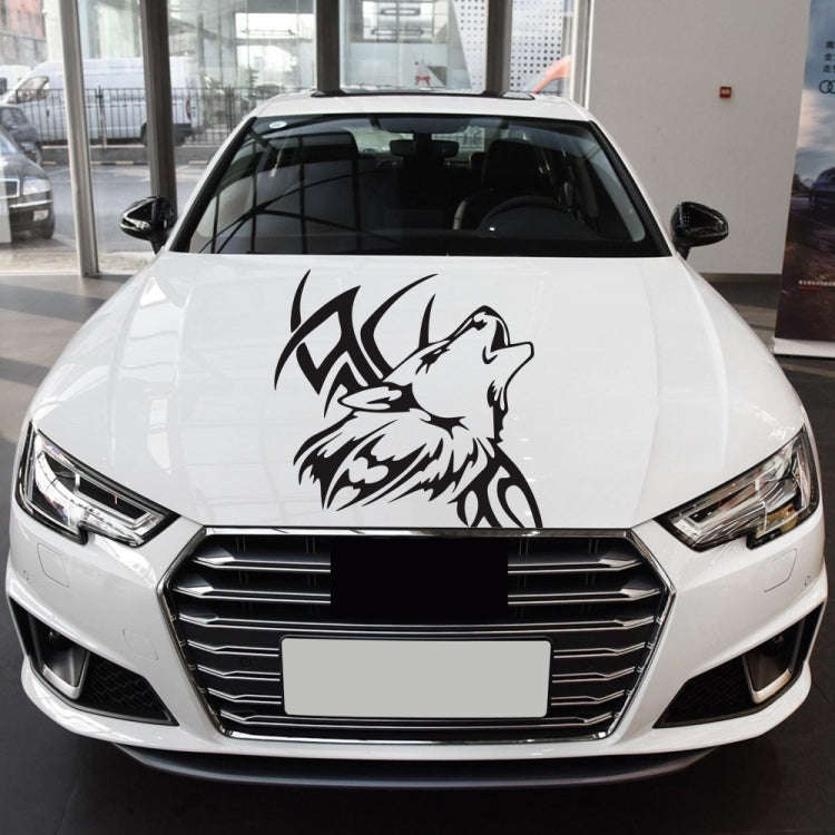 D-967 Wolf Tribe Pattern Car Modified Decorative Sticker(Black)