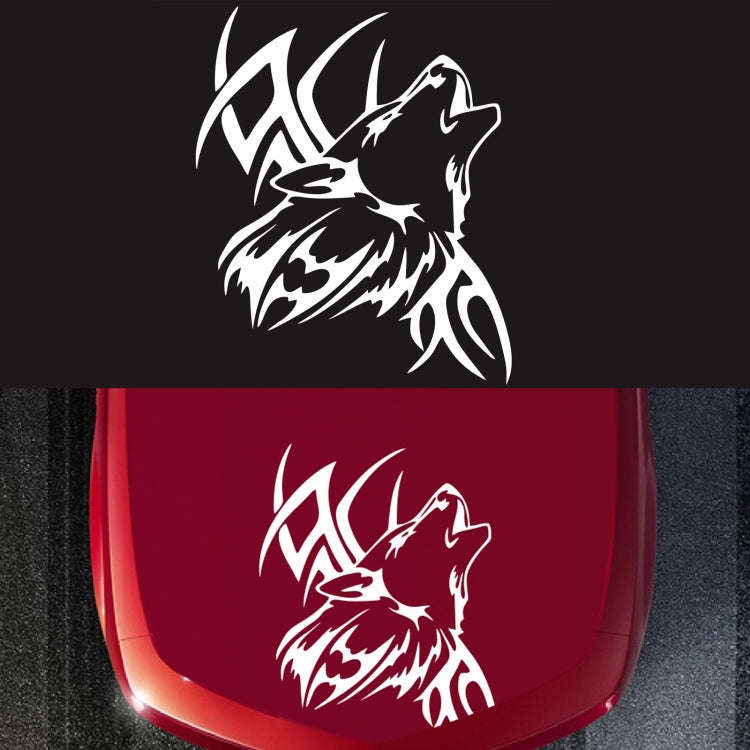 D-967 Wolf Tribe Pattern Car Modified Decorative Sticker(White)