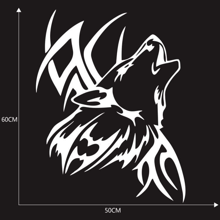D-967 Wolf Tribe Pattern Car Modified Decorative Sticker(White)