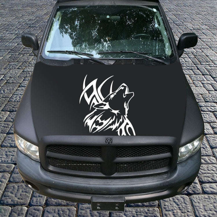 D-967 Wolf Tribe Pattern Car Modified Decorative Sticker(White)