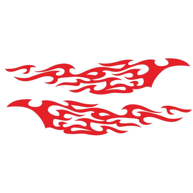 2 PCS/Set D-969 Flame Pattern Car Modified Decorative Sticker(Red)