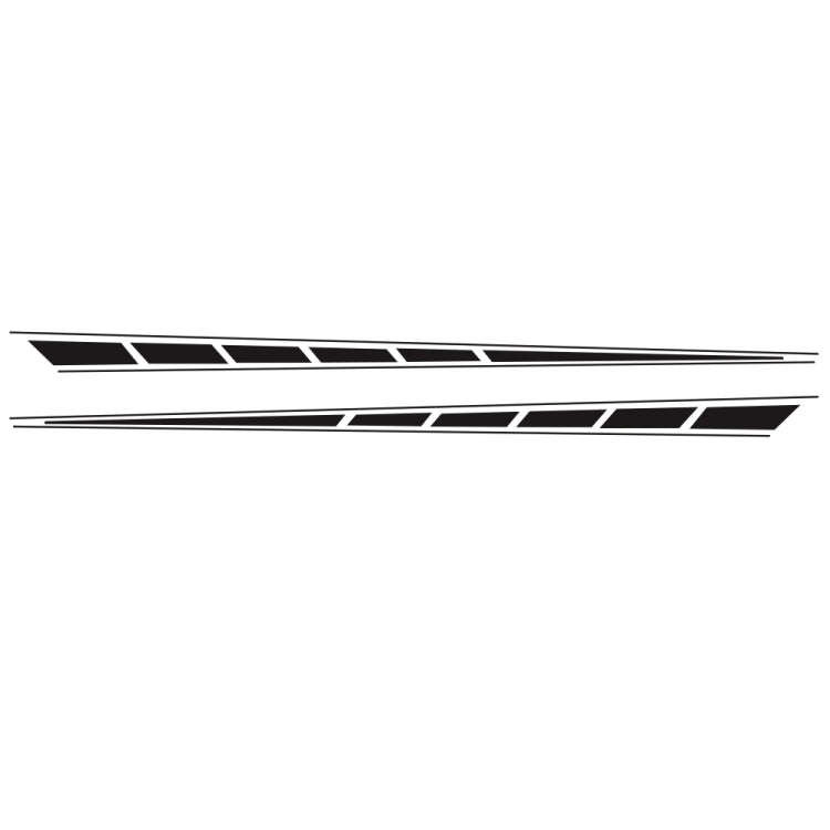 2 PCS/Set D-970 Checkered Flag Pattern Car Modified Decorative Sticker(Black)