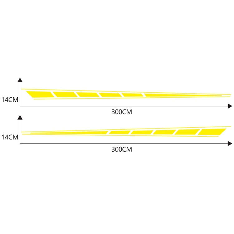 2 PCS/Set D-970 Checkered Flag Pattern Car Modified Decorative Sticker(Yellow)
