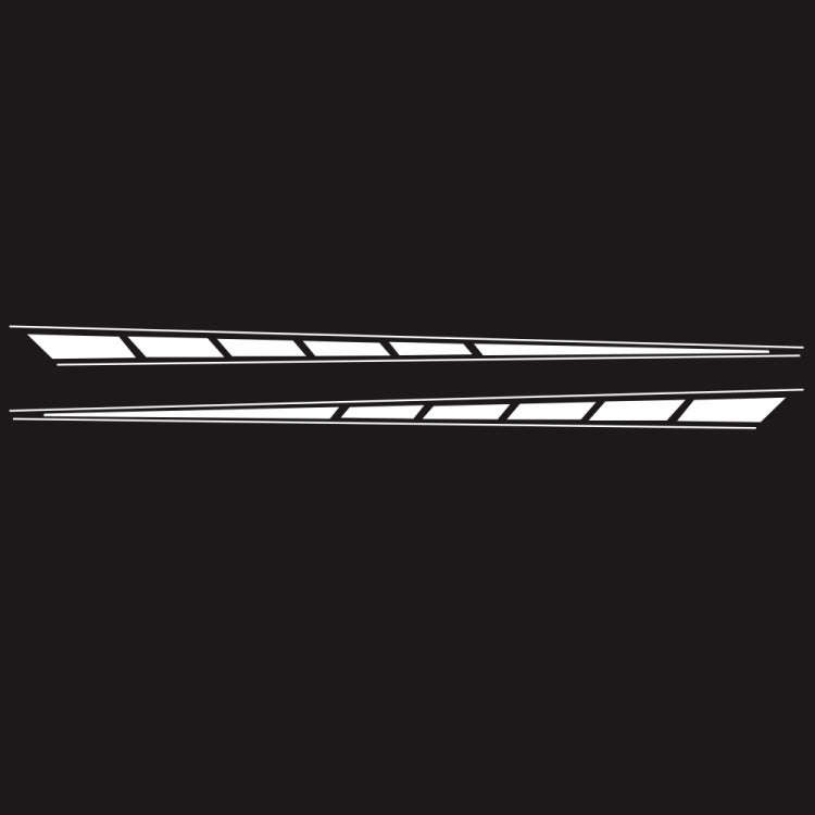 2 PCS/Set D-970 Checkered Flag Pattern Car Modified Decorative Sticker(White)