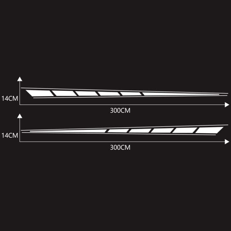 2 PCS/Set D-970 Checkered Flag Pattern Car Modified Decorative Sticker(White)