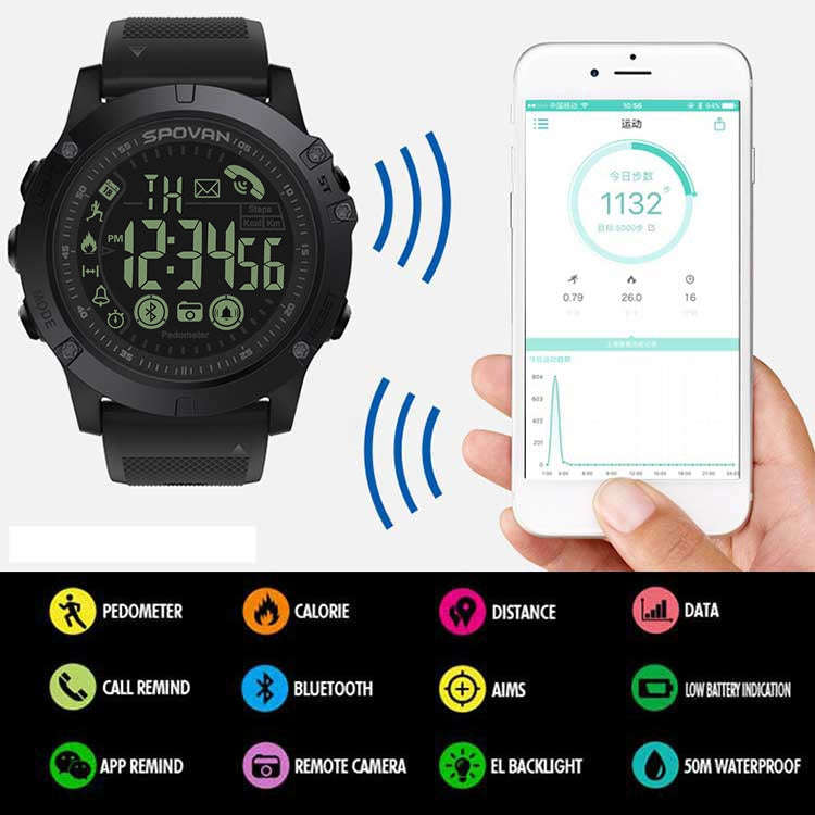 PR1-2 1.24 inch IP68 Waterproof Sport Smart Watch, Support Bluetooth / Sleep Monitor / Call Remin...
