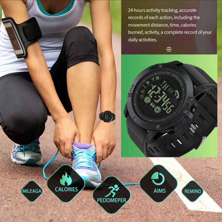 PR1-2 1.24 inch IP68 Waterproof Sport Smart Watch, Support Bluetooth / Sleep Monitor / Call Remin...