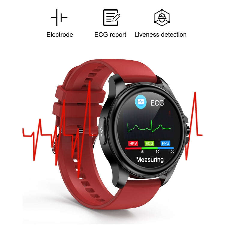 E89 1.32 Inch Screen Leather Strap Smart Health Watch Supports ECG Function, AI Medical Diagnosis...
