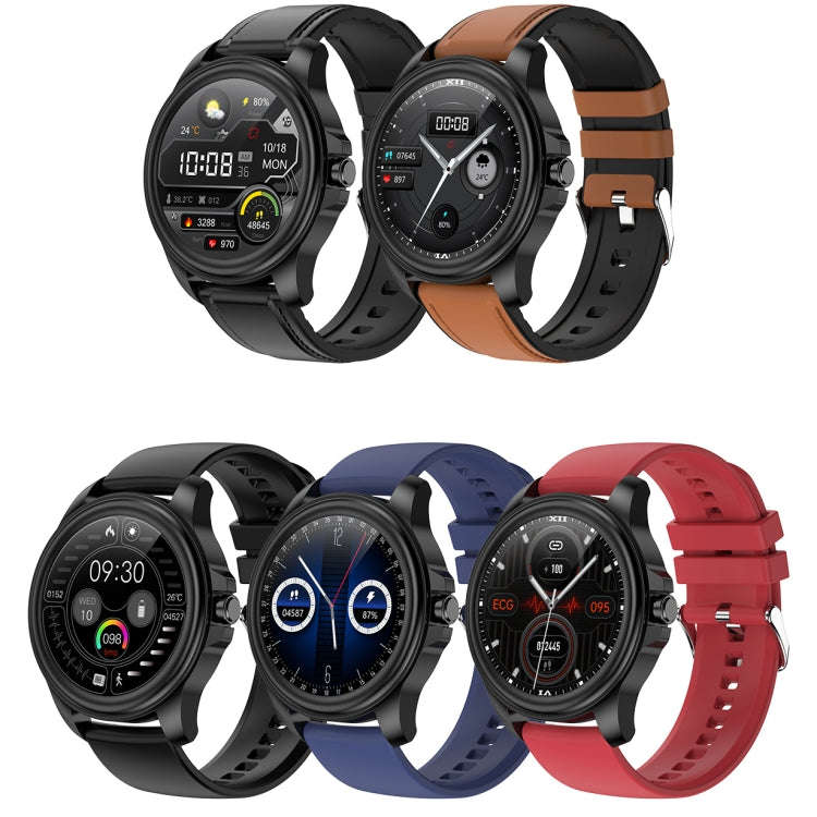 E89 1.32 Inch Screen Leather Strap Smart Health Watch Supports ECG Function, AI Medical Diagnosis...