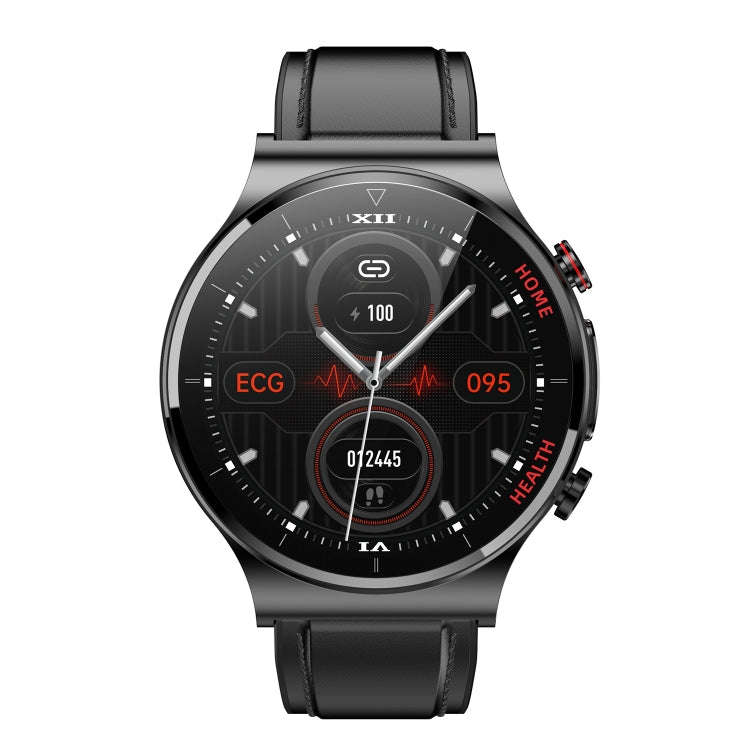 E300 1.32 Inch Screen Leather Watch Strap Smart Health Watch Supports Body Temperature Monitoring...