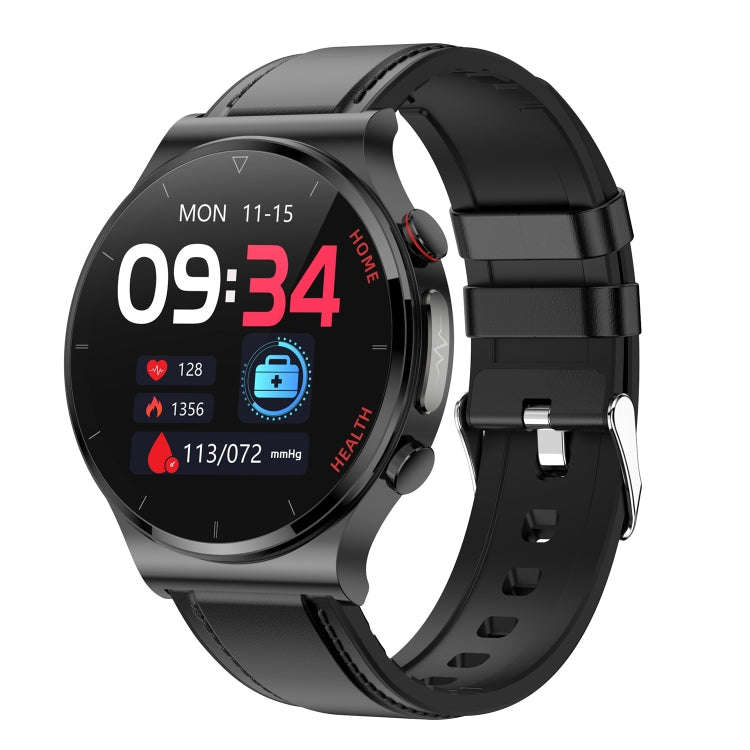 E300 1.32 Inch Screen Leather Watch Strap Smart Health Watch Supports Body Temperature Monitoring...