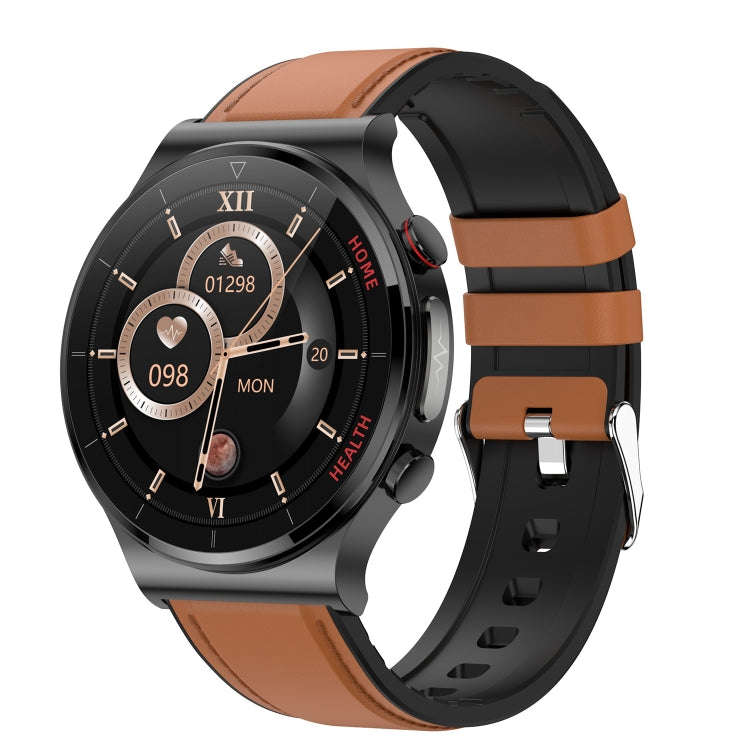 E300 1.32 Inch Screen Leather Watch Strap Smart Health Watch Supports Body Temperature Monitoring...