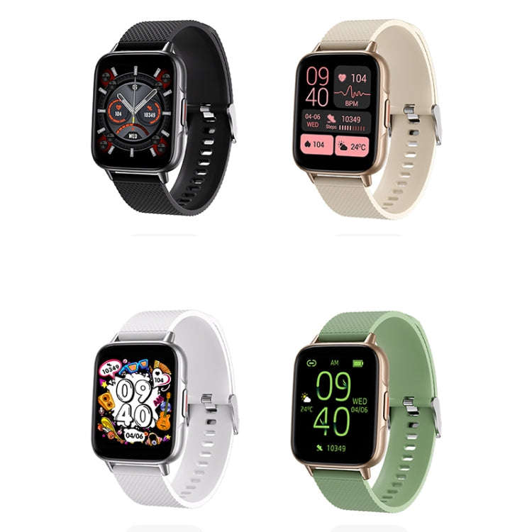 FW02 1.7 Inch Square Screen Silicone Strap Smart Health Watch Supports Heart Rate, Blood Oxygen M...