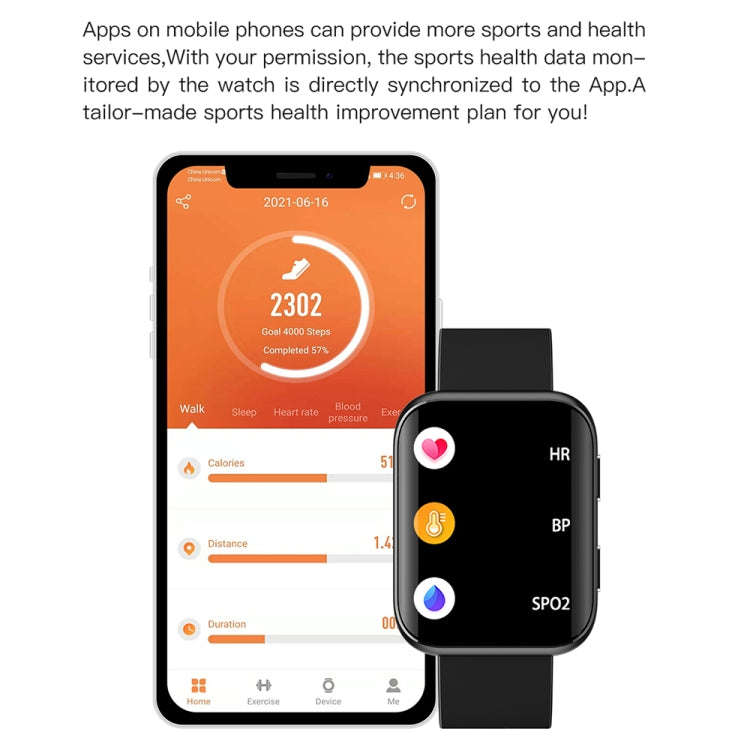 GX08 1.69 Inch Square Screen Smart Watch Supports Heart Rate Detection, Blood Pressure Detection,...