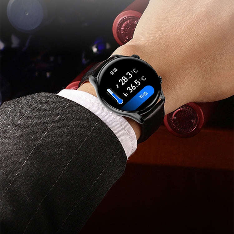 X5 1.32 Inch Round Screen Silicone Strap Smart Health Watch Supports Body Temperature Monitoring,...