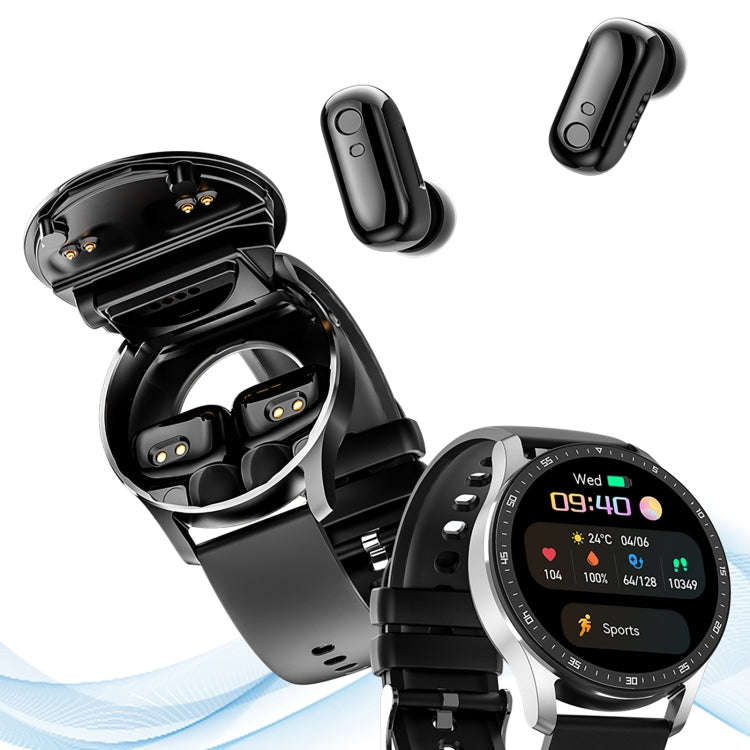 X7 1.32 Inch IPS Touch Screen 2 in 1 Bluetooth Earphone Smart Watch, Supports Heart Rate Monitori...