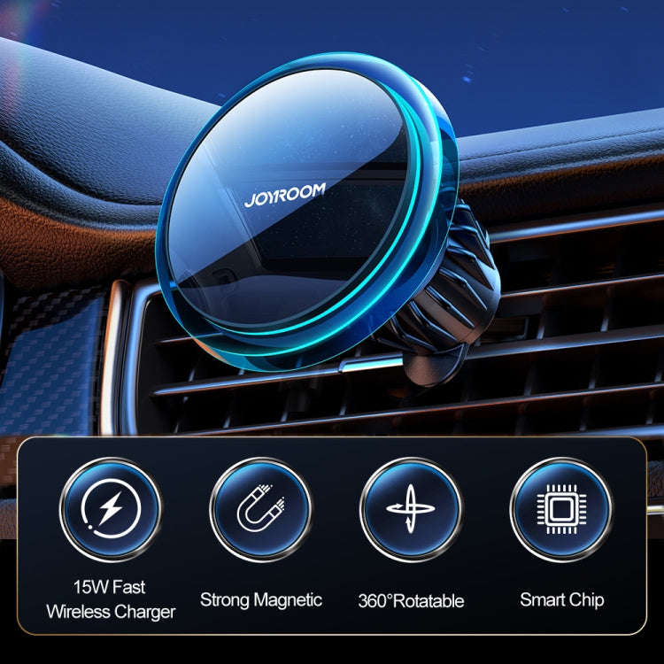 JOYROOM JR-ZS291 15W Magnetic Wireless Charger Air Vent Car Holder(Black)