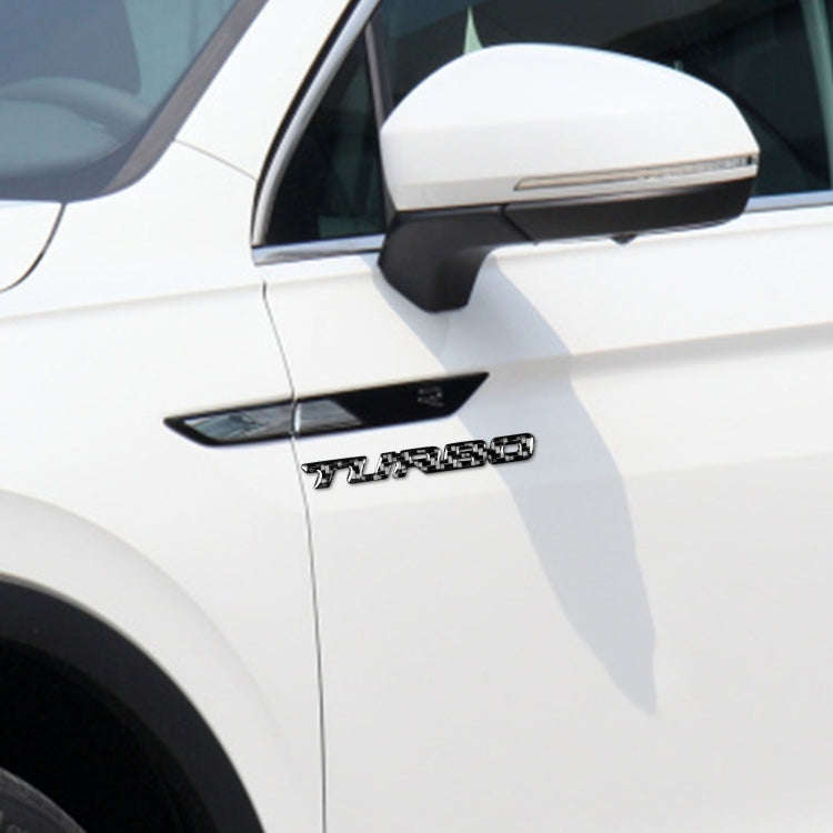 Car Carbon Fiber Body Random Decorative Stickers(Black)