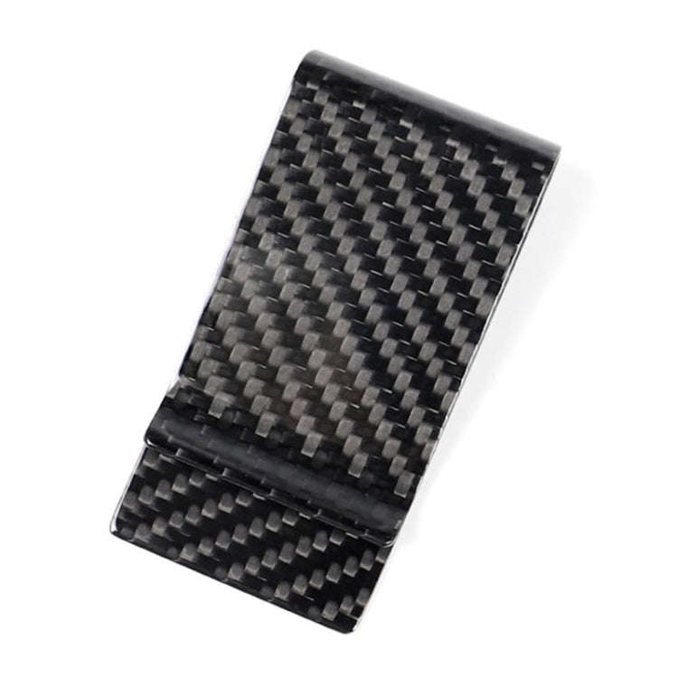 Car Carbon Fiber Card Holder Wallet Credit Card Clip(Polished)