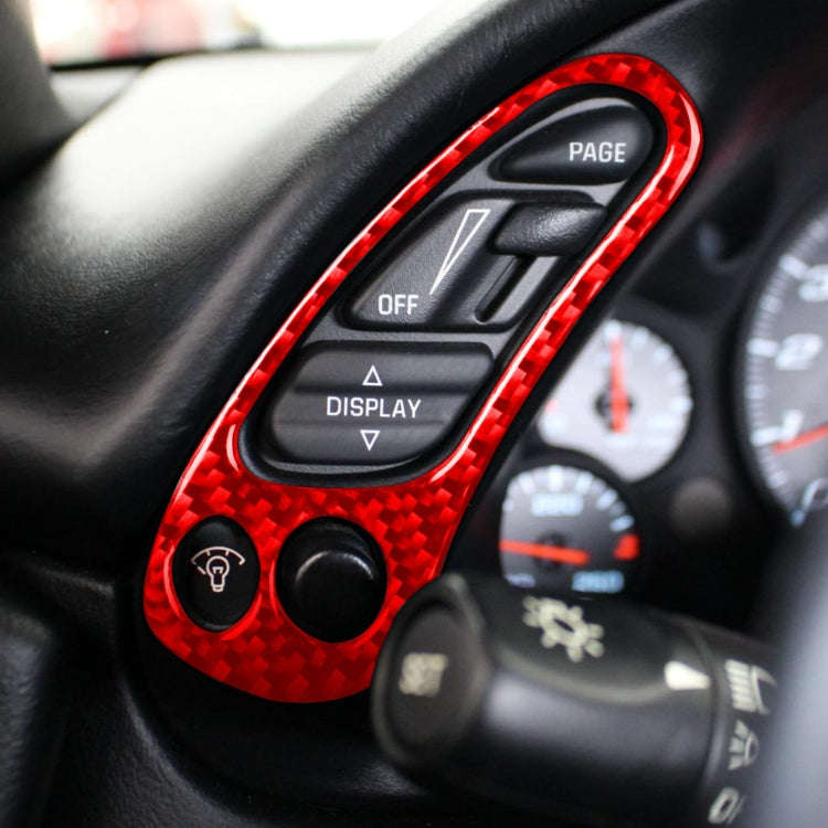 2 in 1 Car Carbon Fiber Sides Speedometer Sticker for Chevrolet Corvette C5 1998-2004, Left Drive...