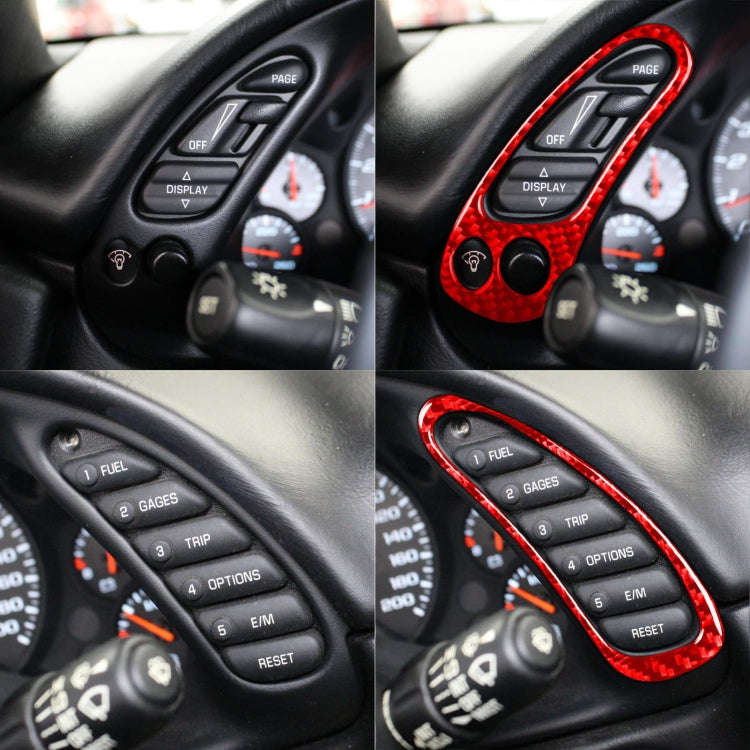 2 in 1 Car Carbon Fiber Sides Speedometer Sticker for Chevrolet Corvette C5 1998-2004, Left Drive...
