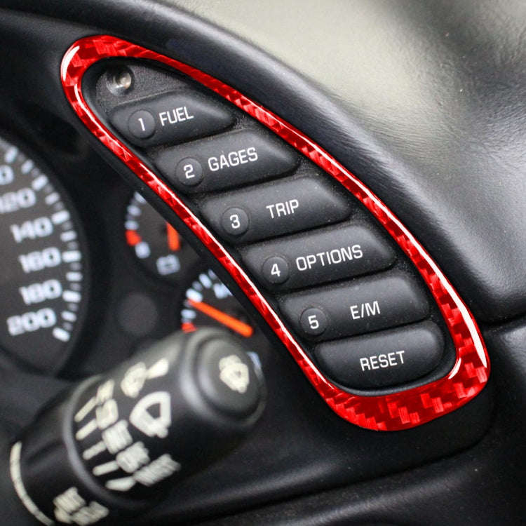 2 in 1 Car Carbon Fiber Sides Speedometer Sticker for Chevrolet Corvette C5 1998-2004, Left Drive...