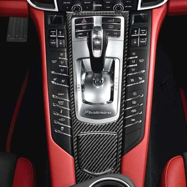 Car Carbon Fiber Central Control Multimedia Panel Decorative Sticker for Porsche Panamera 2010-20...