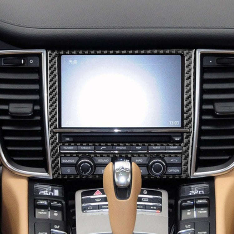 Car Carbon Fiber Navigation Screen Decorative Sticker for Porsche Panamera 2010-2016, Left and Ri...